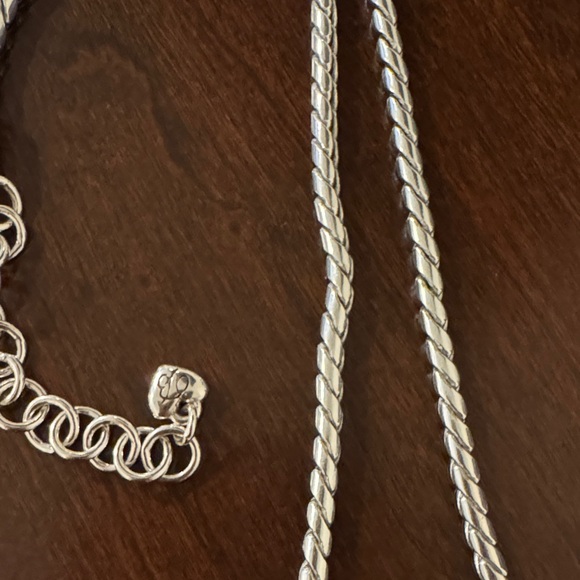 Brighton Silver “Endless Love” retired ruby Red heart stone Cross Necklace - Picture 8 of 8